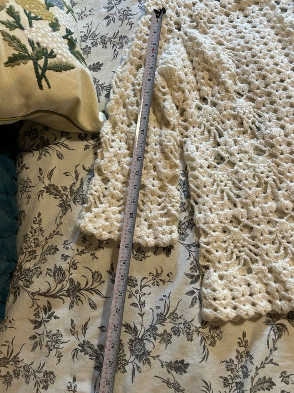 Handmade Ivory crochet cardigan BOHO Small - Picture 5 of 9